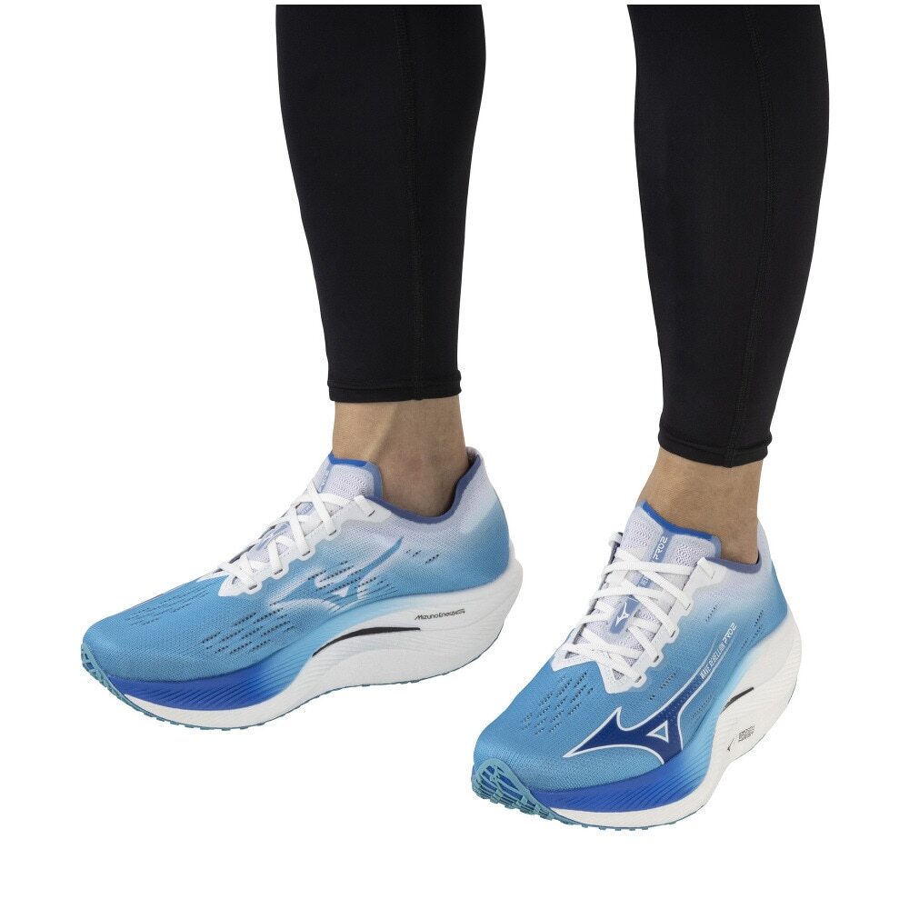 Mens Size 7 - Mizuno Wave Rebellion PRO 2 Blue White Running Shoes U1GD2417-53 MIZUNO Running Shoes WAVE REBELLION PRO 2 U1GD2417 Blue/Blue  main image 3