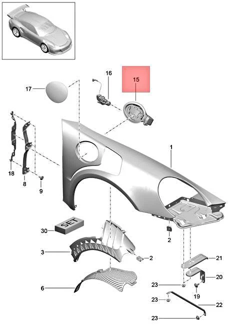 Genuine PORSCHE Drip Tray Fuel Filler Flap 99150414203 | eBay 