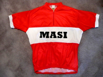 ITALIAN CYCLING JERSEY RED/ WHITE COOLMAX  XL