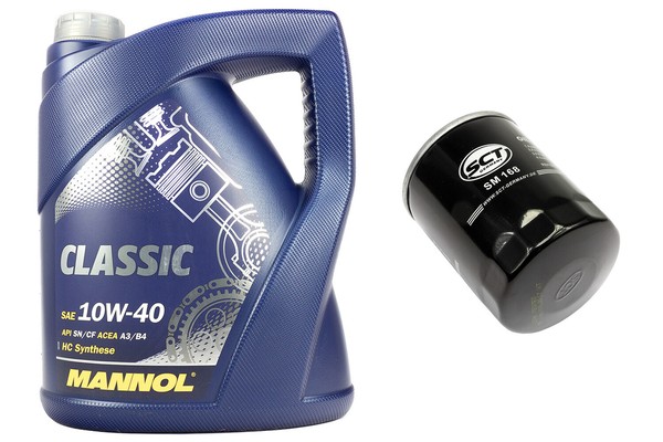 MotoröL Set ÖLfilter SM168 5Liter 10W40 FüR Citroen Fiat Lancia Mitsubishi Smart-image