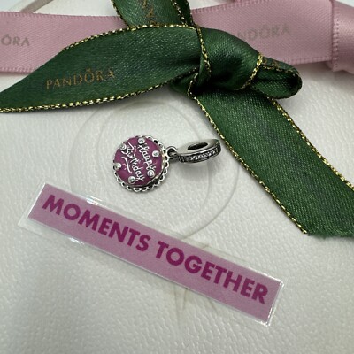 Pandora Pink Birthday Cake Dangle Charm 798888C01 Authentic