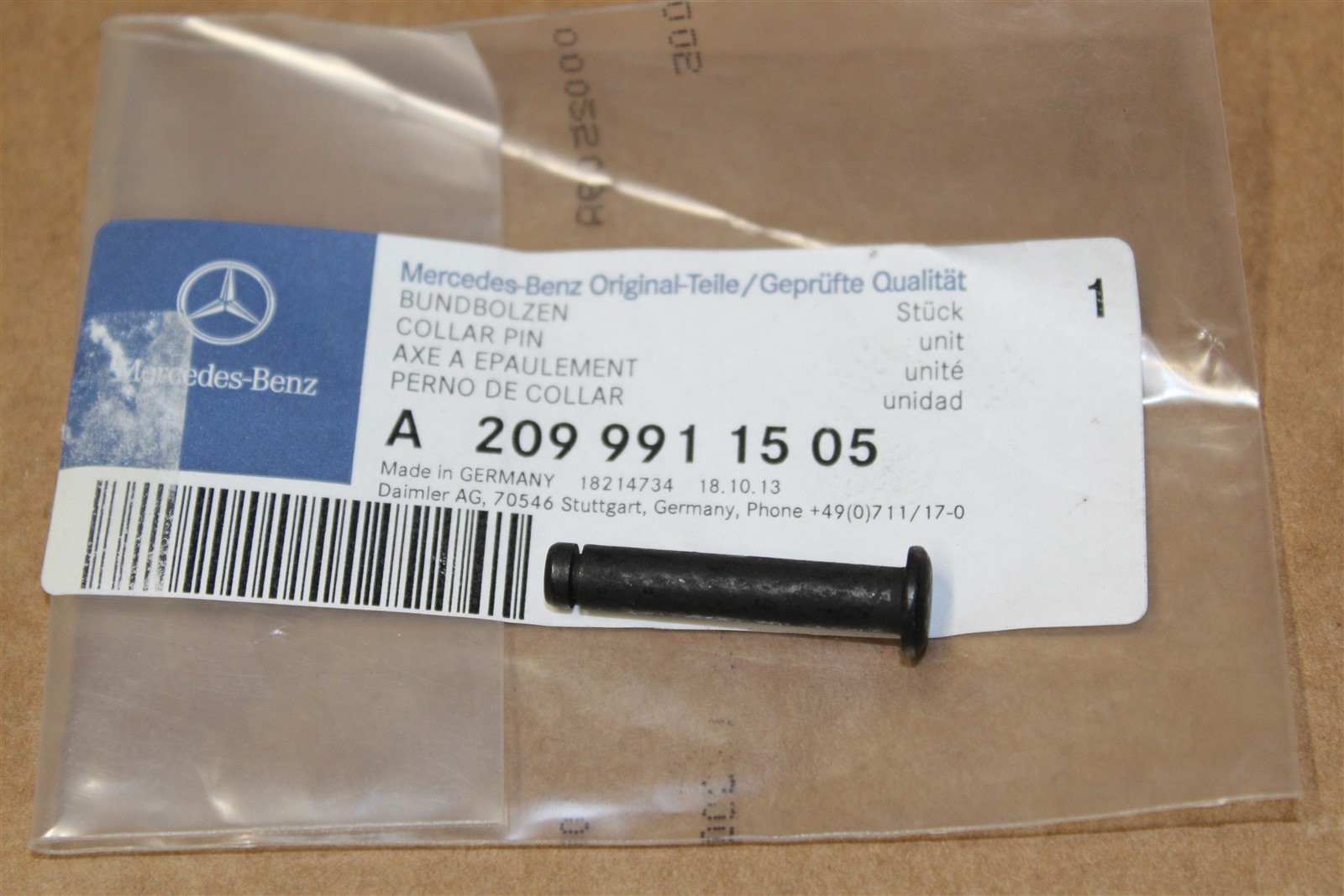 Single Collar pin A2099911505 New Genuine Mercedes Part | eBay 