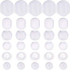 Earring Pads60 Pieces 6 Sizes Comfort Earring Cushions Pads Silicone For Clipon