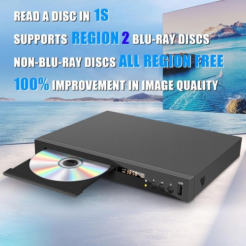 Blu-ray Player, Full HD 1080P Blu Ray DVD Player Play Multi Region DVDs and Regi - Picture 6 of 9