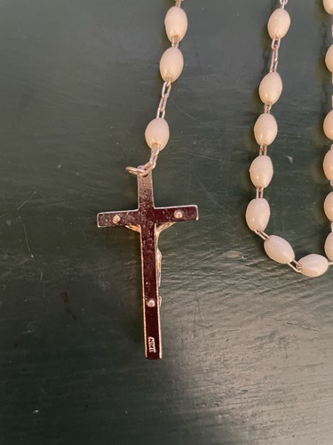 Vintage Catholic ROSARY 18 inches long Glow in the Dark Made in Italy - Picture 6 of 6