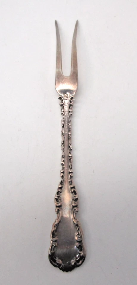 Vintage Antique Gorham Whiting Louis XV Sterling Silver Olive/Lemon Fork w/ MONO - Image 2 of 4