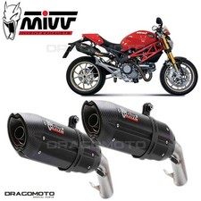 Scarico doppio DUCATI MONSTER 796 2012 2013 MIVV Suono Nero