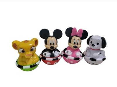 Disney Sassy Teeter Toddlers Roly Poly Toys Mickey Minnie Mouse Lion King