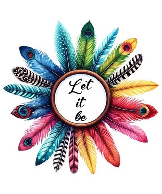 Let It Be Sticker (3 Inch) Quote Dream Catcher Finding Peace Solace !