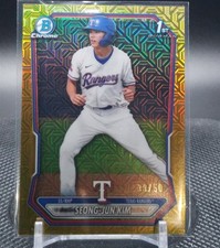 2026 Bowman Baseball Seong-Jun Kim Chrome Mega Box Mojo Gold /50 Rangers 1st