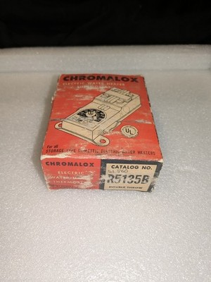 Vintage Chromalox R5135B Electric Water Heater Thermostat NOS June 1965 Boxed