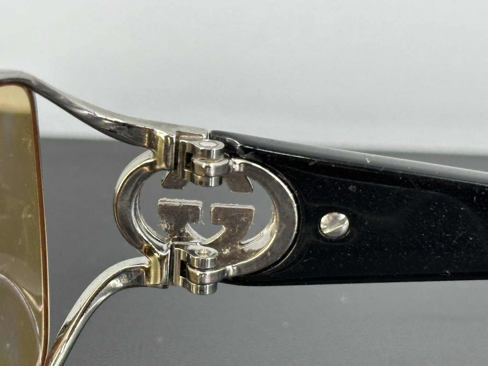 Gucci Vintage Frame Crystals Interlocking GG Made In Italy 56-18-135 (C2-03)