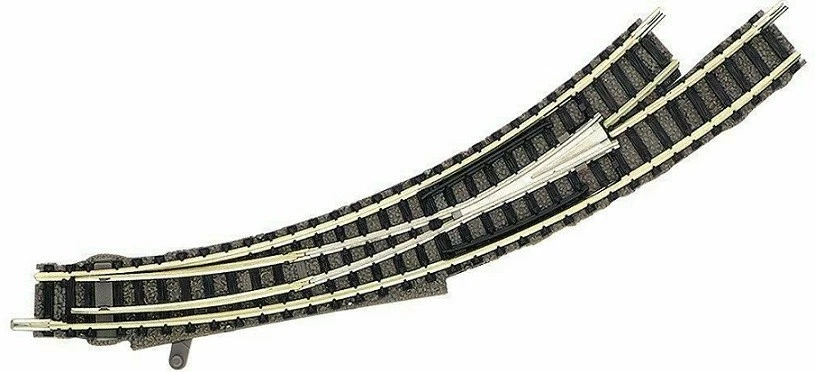 BINARIO SCAMBIO SINISTRO DEVIATORE AD ARCO MODELLISMO SCALA N FLEISCHMANN 9168