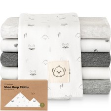 Organic Burp Cloths Baby Boy, Girl - 6-Pack Large 100% Cotton Large, Neutrals 
