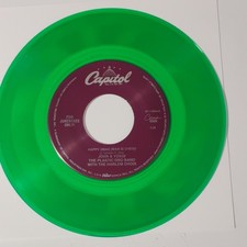 John & Yoko Happy Xmas / Listen, The Snow Is Falling Green Vinyl 7" Capitol
