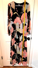 Lulus Floral Sheer Maxi Dress Women's Size Small