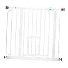 Carlson 29  36.5  Extra Wide Dog Gate with Small Pet  White  29.5-36.5" W x 30" H