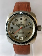 ATLANTIC SEAHUNTER SPEEDWITCH 25J AUTOMATIC SWISS MEN'S WORKING CONDITION