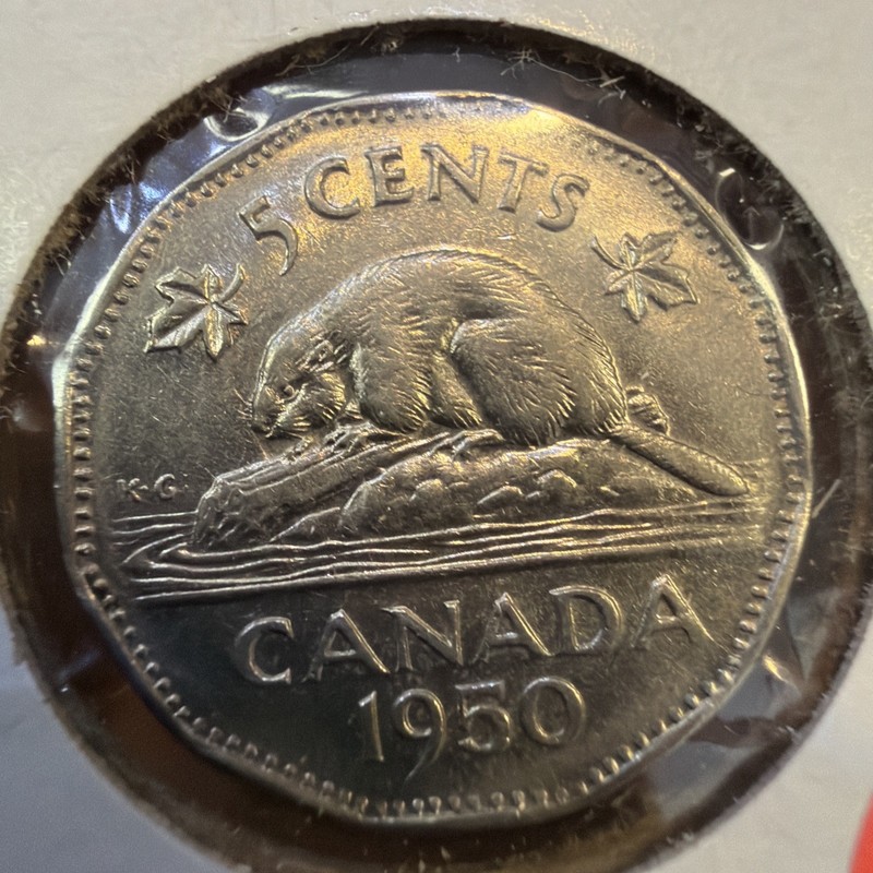 1950 Canada 5 Cent  Coin Circulated U267