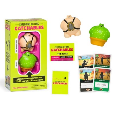 Exploding Kittens CATchables Card Game 2-Pack | Cat Wearing A Cat & Catcus