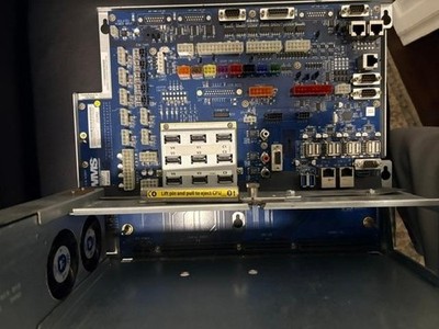 WMS SCIENTIFIC GAMES S32 SLOT MACHINE BACKPLANE W FRAME AND FANS ONLY UNTESTED.