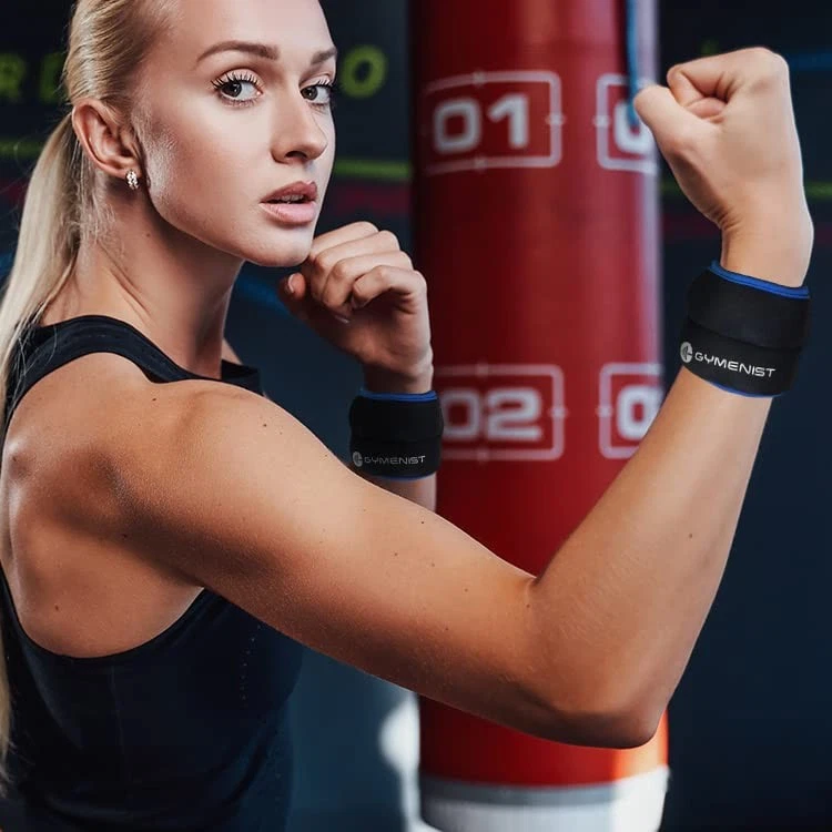 Juego de 2 pesas de muñeca para correr elegante pulsera par de pesas para correr cardi... Foto 2 de 4