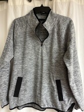 Tek Gear Heathered Gray 1/4-Zip Fleece