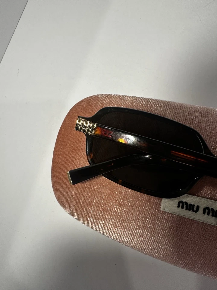 Gafas de sol para mujer Miu Miu Mu 11ZS Regard cuadradas carey marrón, 51 mm Foto 4 de 4