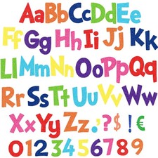 Tenare 134pc 5" Glitter Rainbow Bulletin Board Letters & Numbers Combo Set