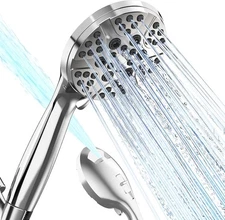 High Pressure Shower Head with Handheld , 6 Spray Modes & Pause Button 