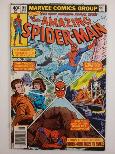 The Amazing Spider-Man #195 NM- 9.2 (Marvel 1979) 2nd Black Cat. Newsstand Copy