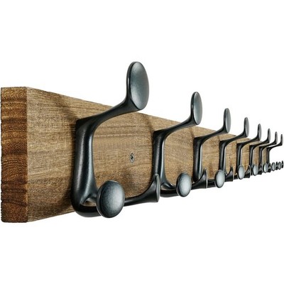 43 inch wall mounted coat rack with 8 triple hooks for entryway