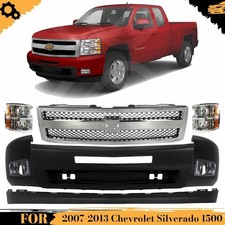 Front Bumper Headlights Assembly Kit For 2007-2013 Chevrolet Silverado 1500 Front Bumper Headlights Assembly Kit For 2007-2013 Chevrolet Silverado 1500