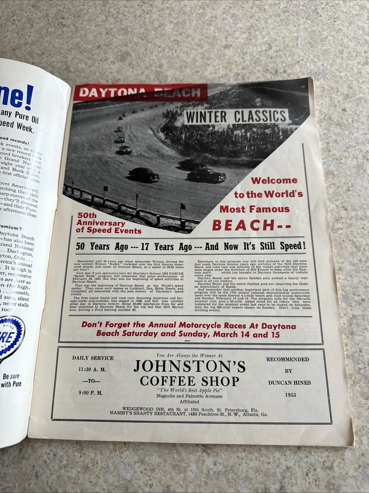 Programa anual de carreras de invierno Golden Anniveray Daytona Beach Classics 1903-1953 Foto 2 de 4