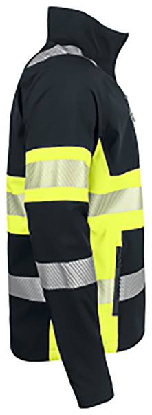 Veste imperméable softshell homme noir jaune fluo taille L