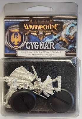 Warmachine Cygnar Long Gunner Infantry Officer - Standard Unit Attachment - NEW