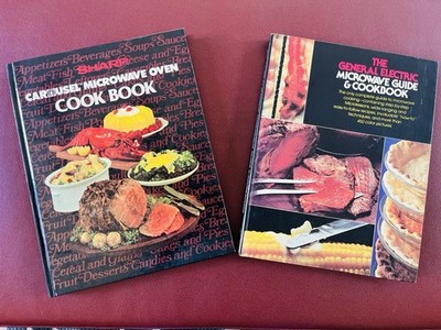 GE Microwave Cookbook and Sharp Carousel Microwave Oven Cook Vintage 1970s