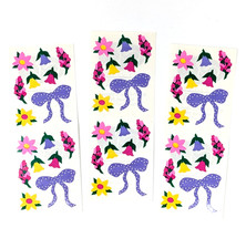 Vtg Creative Memories Spring Flowers Stickers Lot 1995: Gladiolus Bow Easter