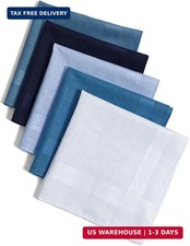 5 Pack Men's Handkerchiefs 100 Cotton - 16x16 Inch 40x40cm , Classic Style, Ag