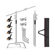 Heavy Duty C Stand 10ft/300cm with Holding Boom Arm Upgrade Carry Bag 4*Clamp...