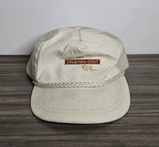 Vtg USA MADE Columbia Crest Winery Trucker Hat Strapback Cap Vintage