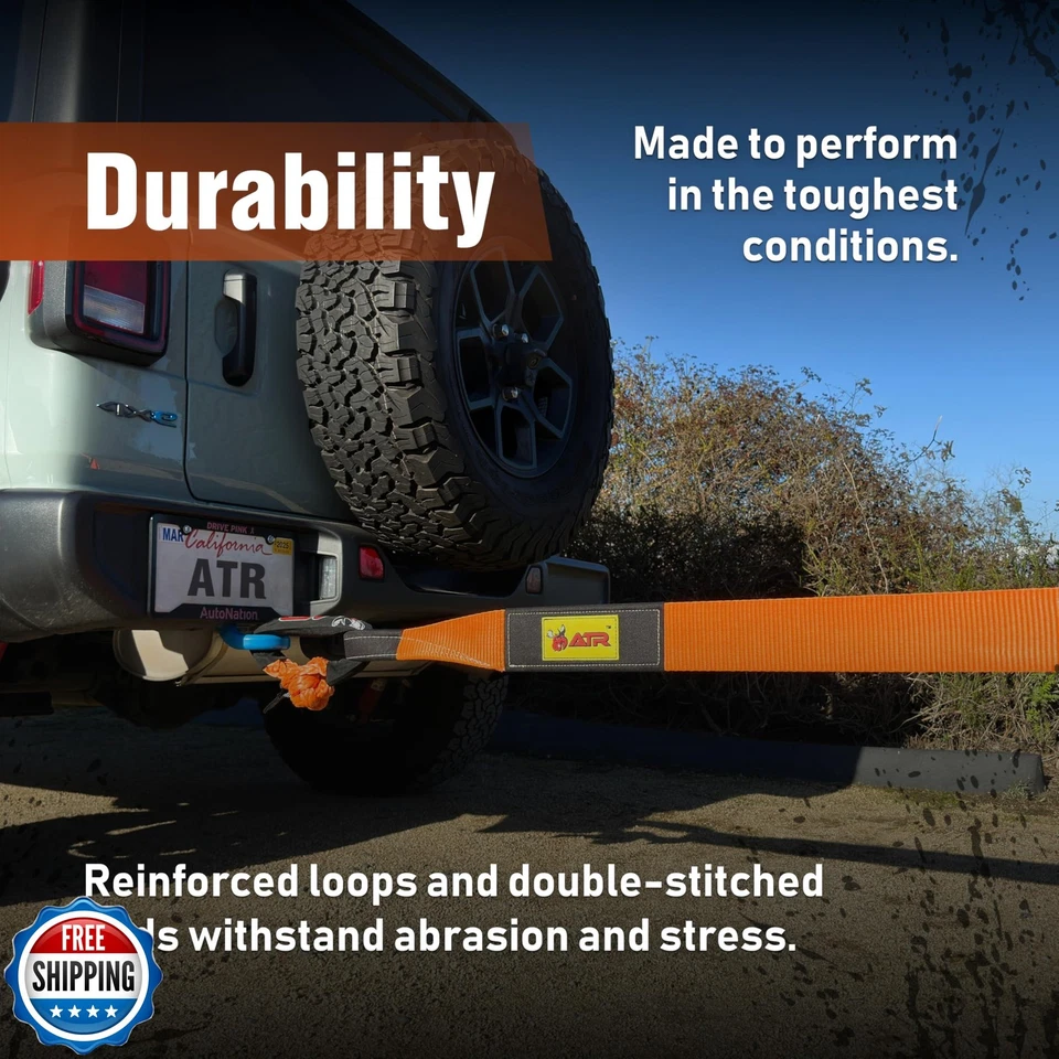 ATR Tree Saver Strap 3.5" x 8ft – 36,000 lbs Break Strength, Heavy Duty Tow S - Image 4 of 4