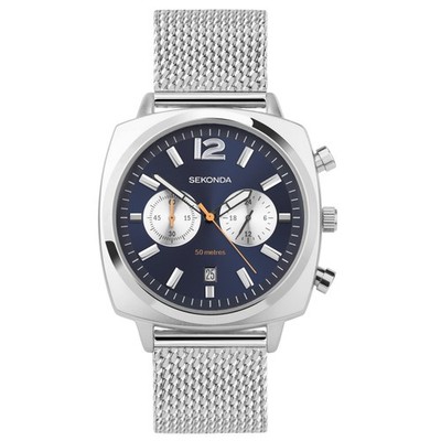 Sekonda Airborne Mens 40mm Chronograph Watch with Analogue Date Display and