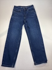 American Eagle Mom Jean Blue Denim Stretch Women's Size 6 Whiskers