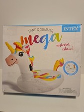 INTEX Inflatable MEGA Unicorn Island Ride-On Swimming Pool Water Float NEW