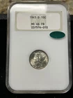 1945-D Mercury Dime NGC MS66 FB full bands CAC NGC Old Holder Fatty 4.0 Holo!!