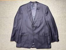 Lauren Ralph Lauren Blazer Mens 42R Navy Pinstripe Wool Cashmere Sport Coat