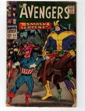 AVENGERS #33 ( 1966 )  CAPTAIN AMERICA, HAWKEYE, GOLIATH & THE WASP Fair