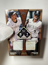 Brenton Doyle Ezequiel Tovar Dual Base Relic Gold 43/50 2025 Topps Series 2 SP *