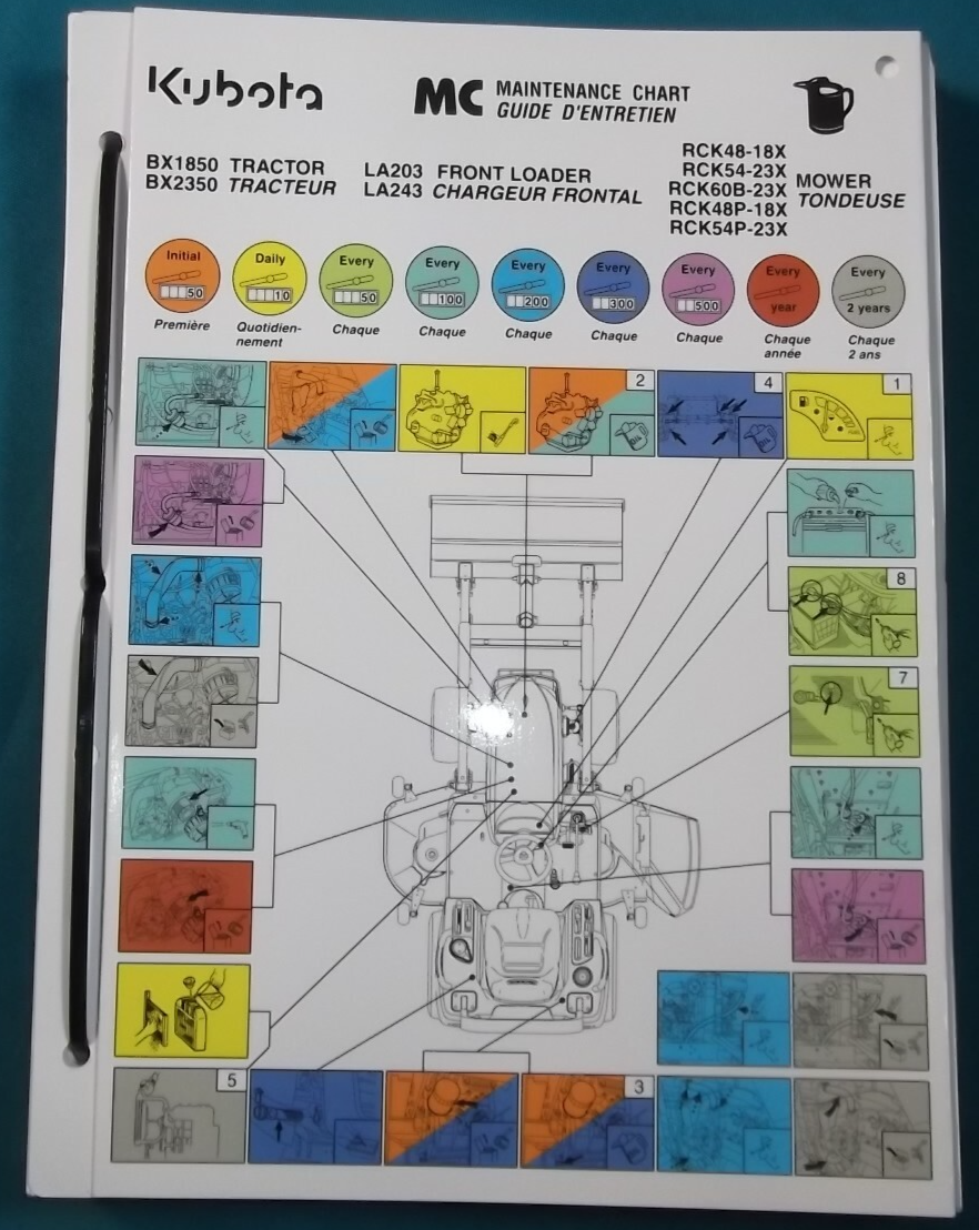 KUBOTA BX1850 BX2350 TRACTOR SERVICE REPAIR WORKSHOP MANUAL RCK48